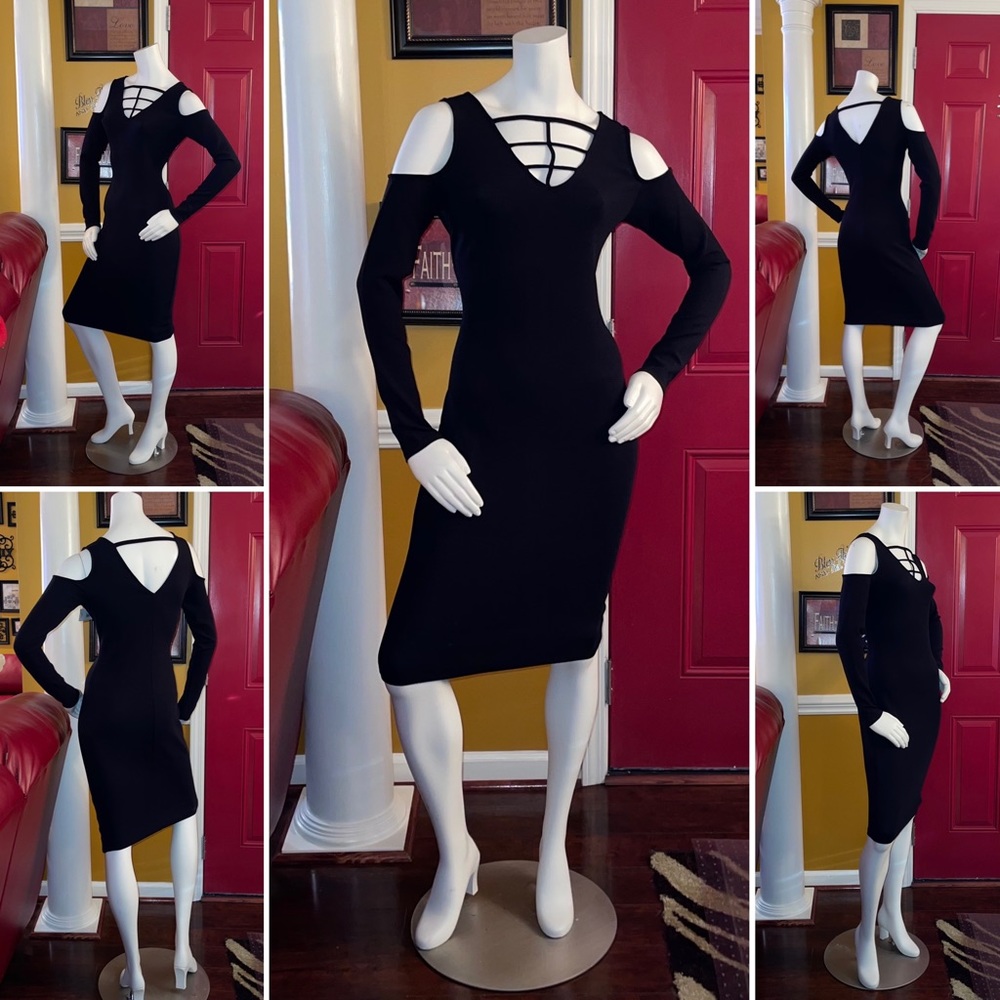 Bold Elements Black Bodycon Dress - Picture 10 of 10